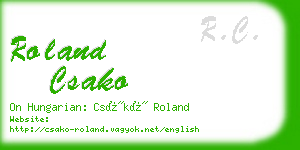 roland csako business card